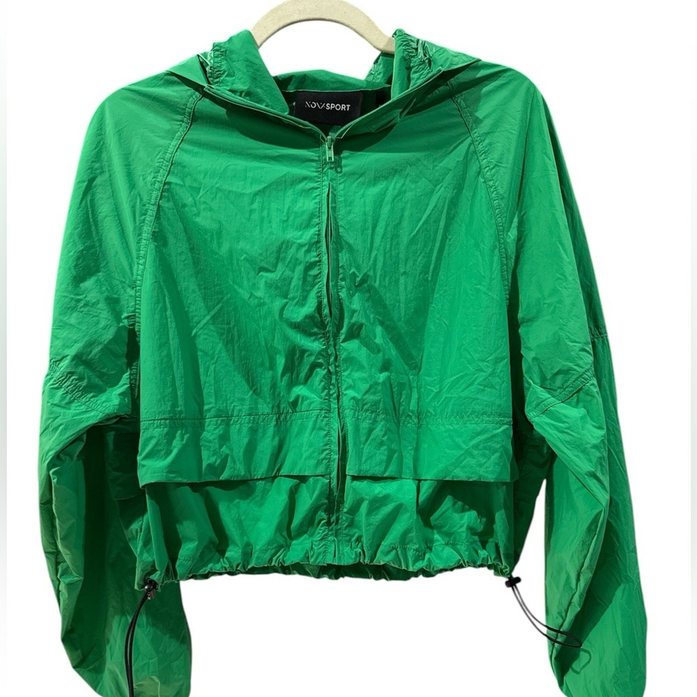 Nova Sport Green Windbreaker Jacket Lightweight Zip Up Athletic Size size S